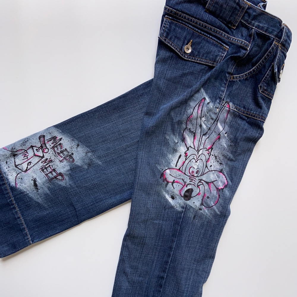 Custom Banana republic jeans hand painted